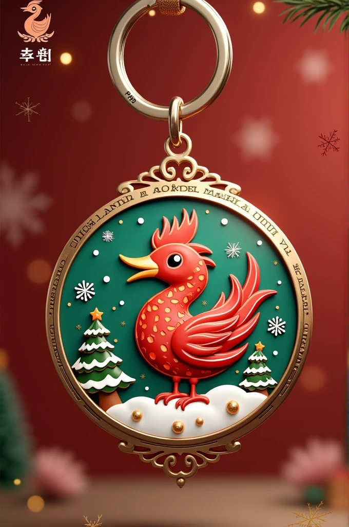 keychain design for christmas season of Phuc Long cafe