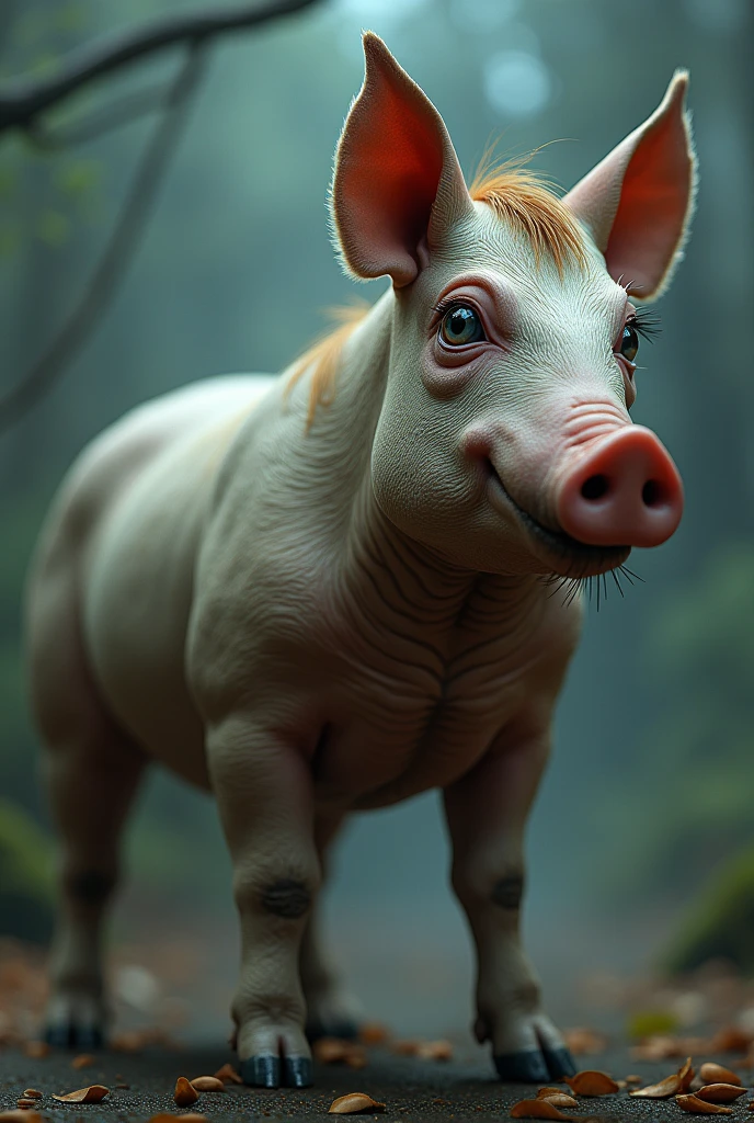 pig with horsehead have five eyes