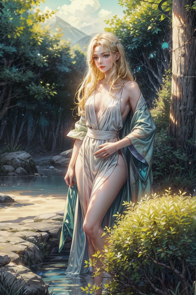The golden-haired twin princes ,I have a smooth hair. ,One person with fluffy hair ,blue-green eyes