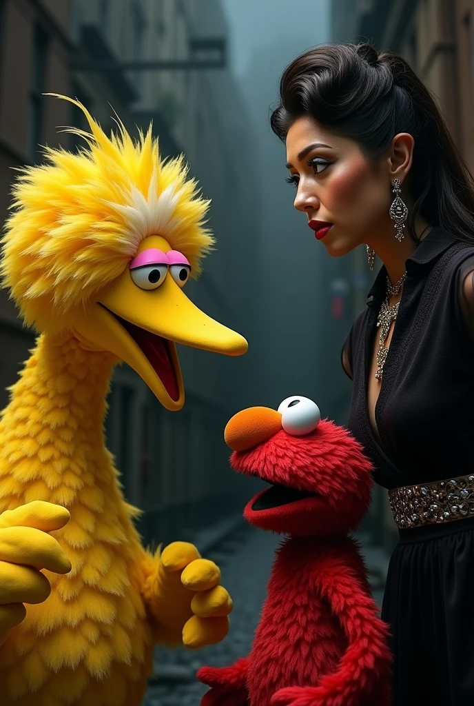 Big Bird mata Elmo.