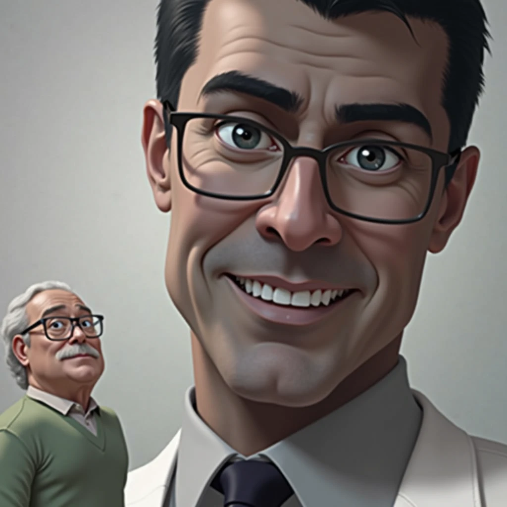 Convert to politician with glasses