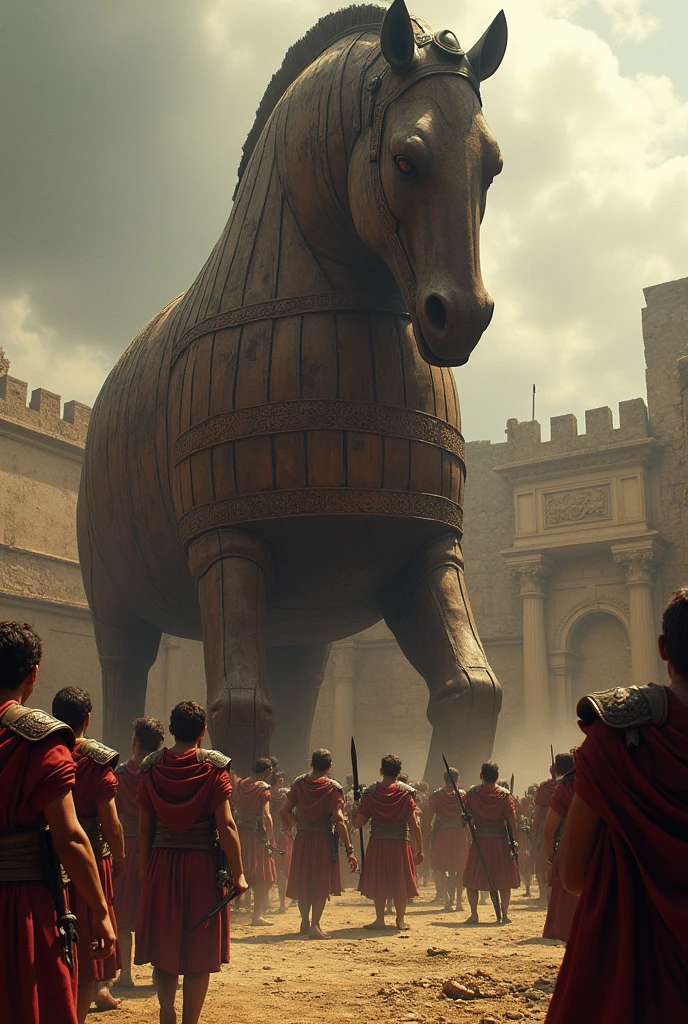 Greeks entering the Trojan Horse 