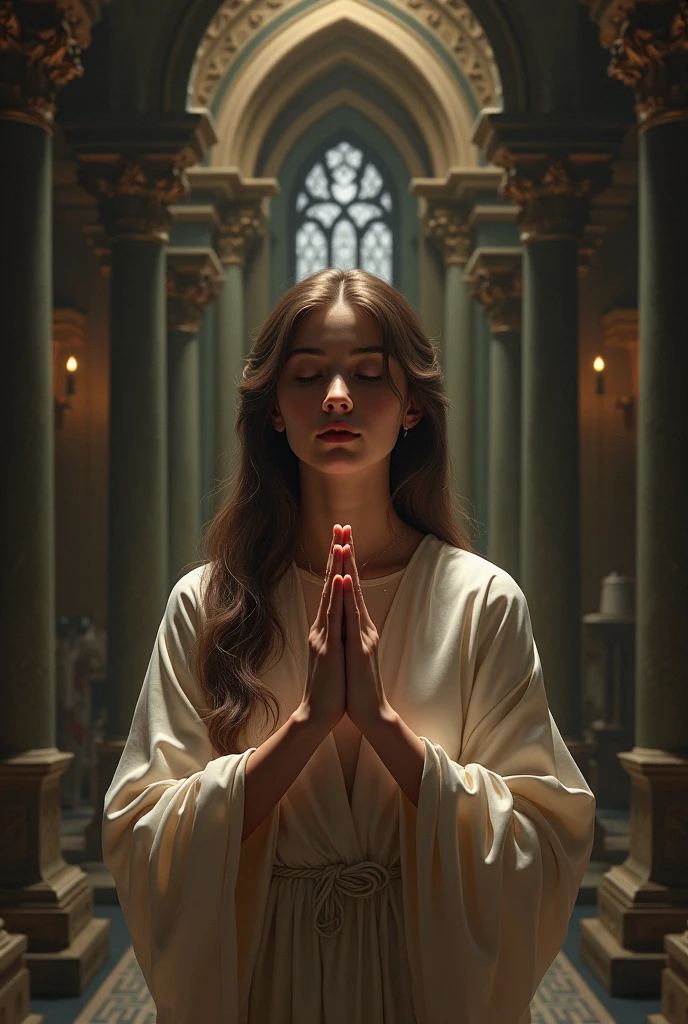 
Image of a young woman worshiping
