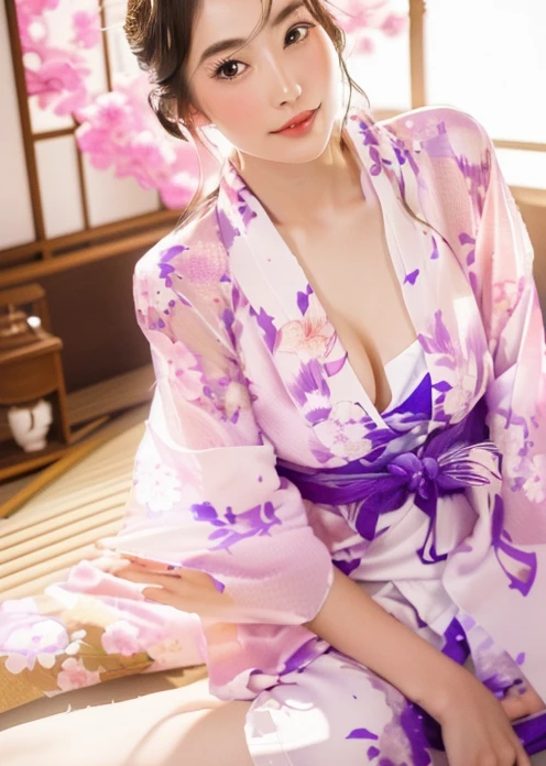 Close-up of a woman wearing a see-through yukata sitting on a bed, in kimono, in a kimono, wearing kimono, classy yukata, wearing a kimono, Japanese style, Japanese Goddess, Traditional Japanese, kimono, Japanese Model, elegant Japanese women, yukata, Japanese women, wearing royal kimono, japanese kimono, Japanese Style, Ayaka