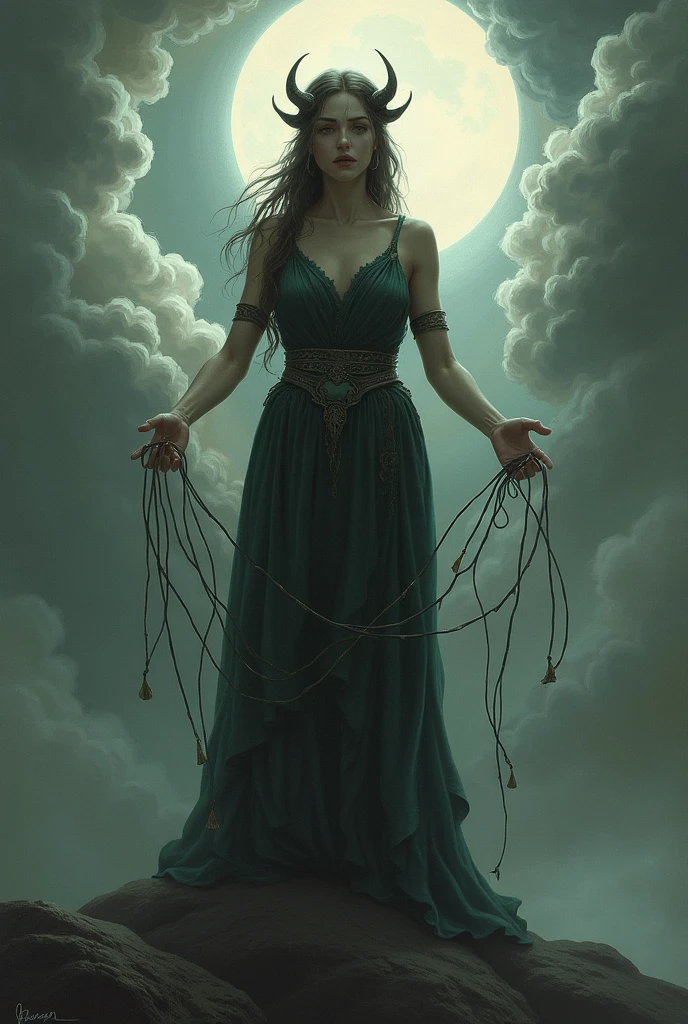 Atropos is a Greek Goddess who cuts the thread of life