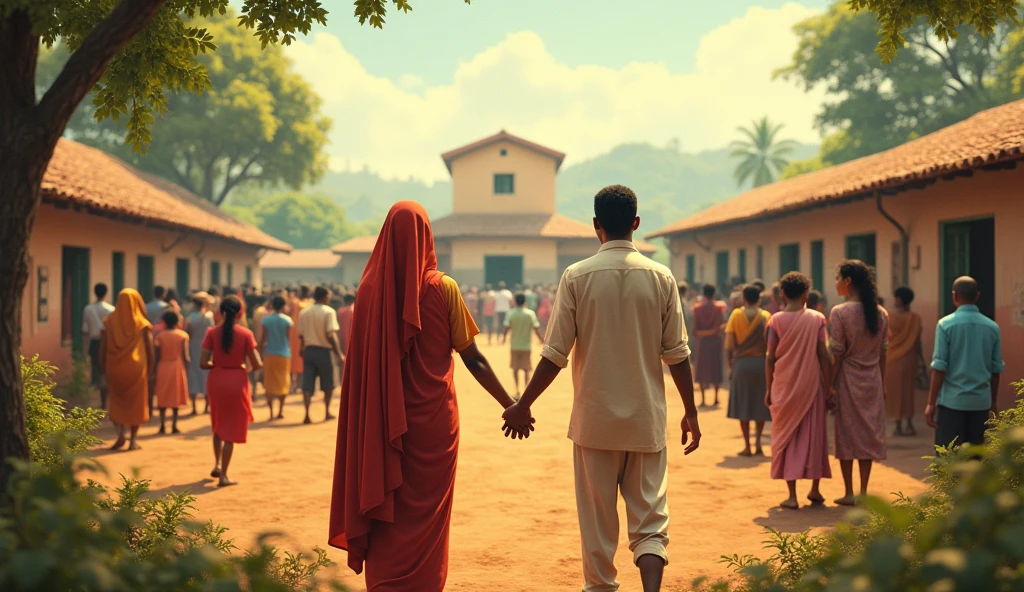 Together, Suraj and Chandra started several social welfare projects. They set up a primary health centre in the village and built schools to raise the level of education.
