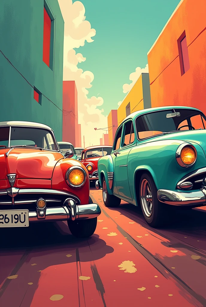 Cars in dance mood with fun