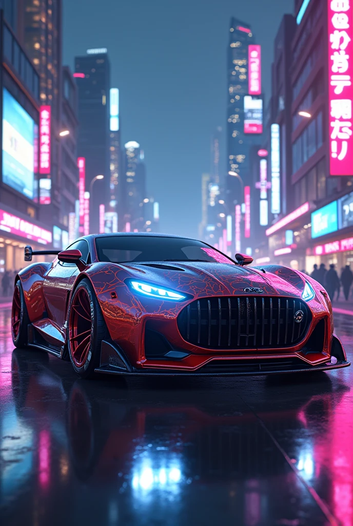 A car with anime