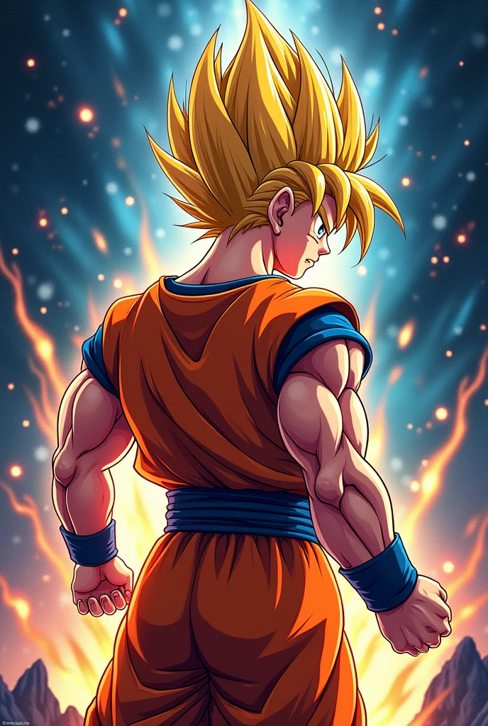 Make a t-shirt that has a Goku design on the back.