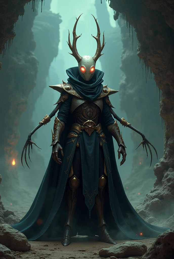 Make a fusion with human is the protagonist of hollow knight