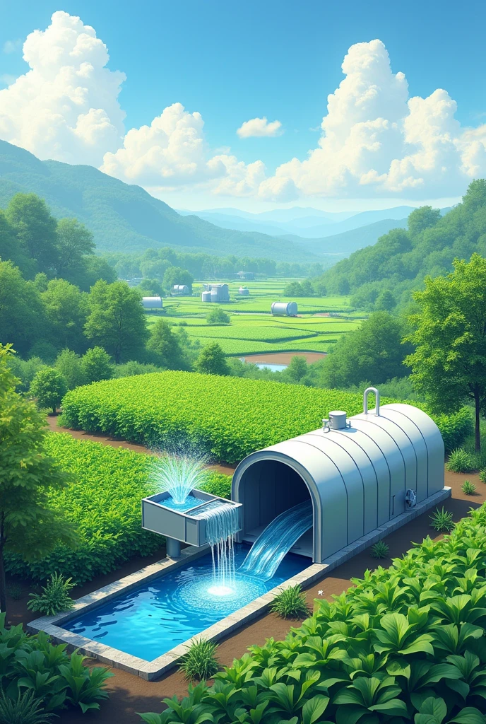 rainwater harvesting systems, for use in crops