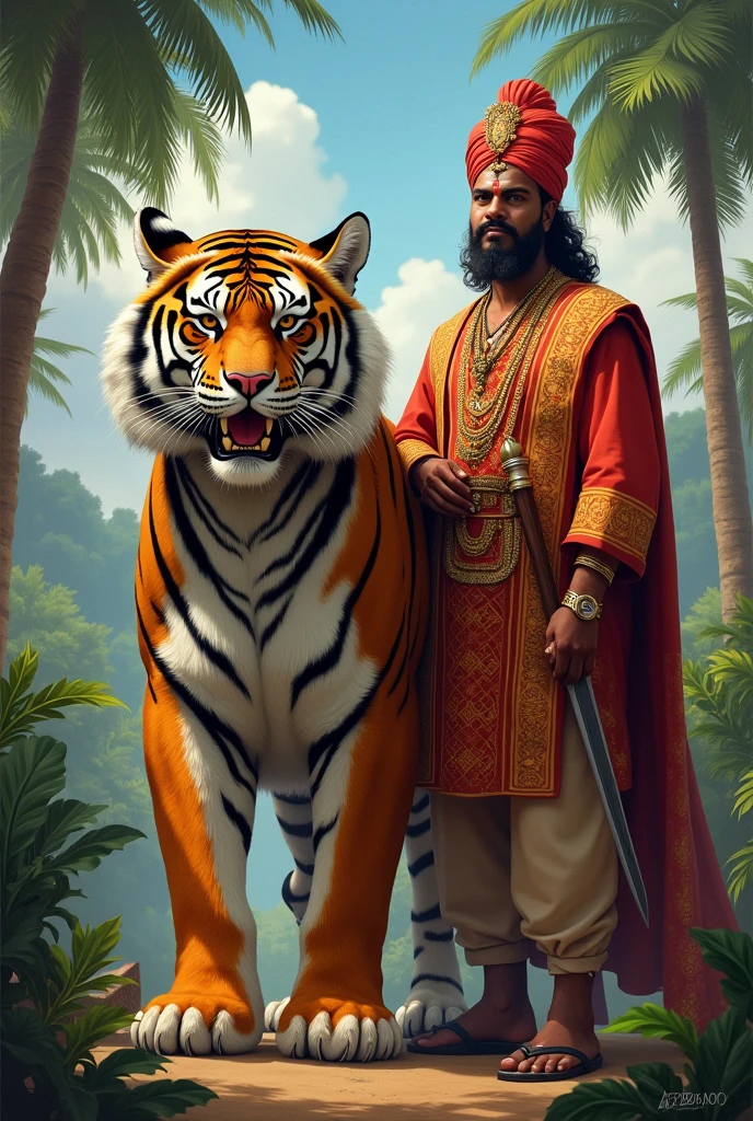 Tiger with tippu sultan