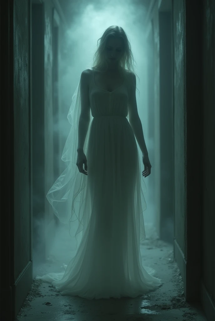 A faceless female ghost