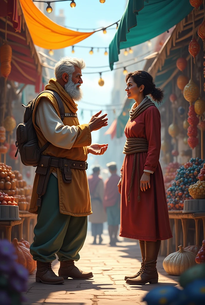 TWO PEOPLE, ONE SELLING AND THE OTHER BUYING