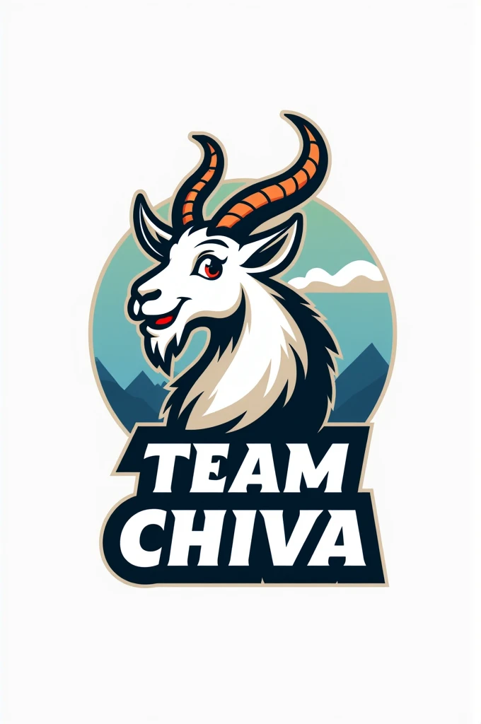 Make me a goat logo that says Team Chiva