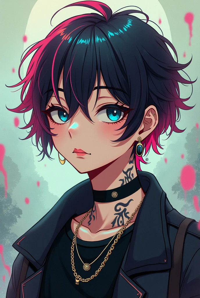 Create an image of Lil peep anime version
