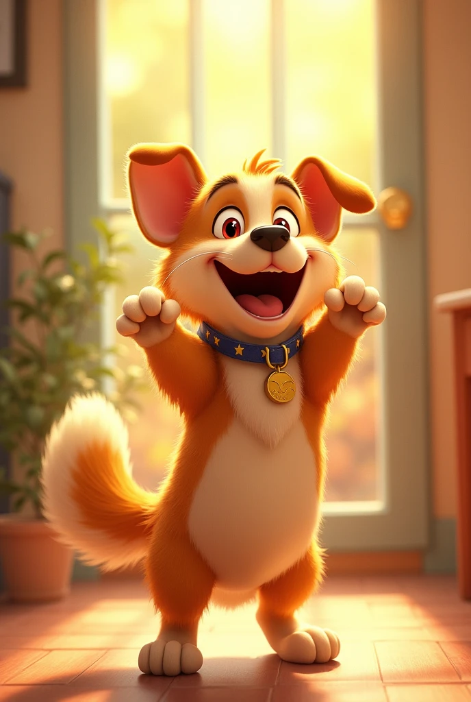 Max the dog saying goodbye happily 
