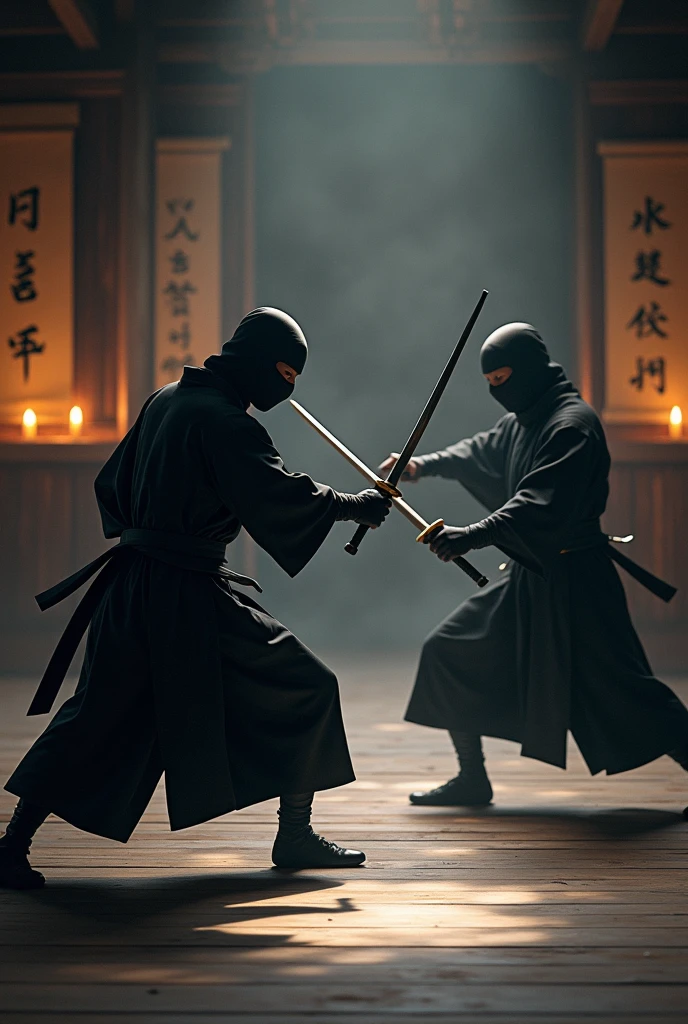 Japanese ninjas training with other ninjas