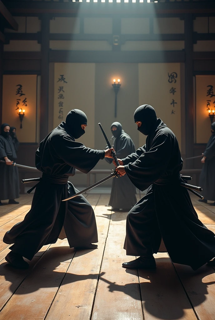 Japanese ninjas training with other ninjas