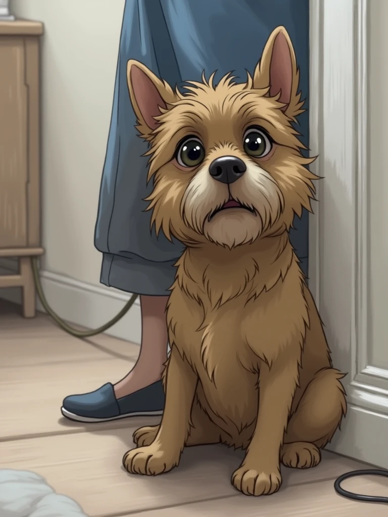 Leave the dog in the form of a drawing