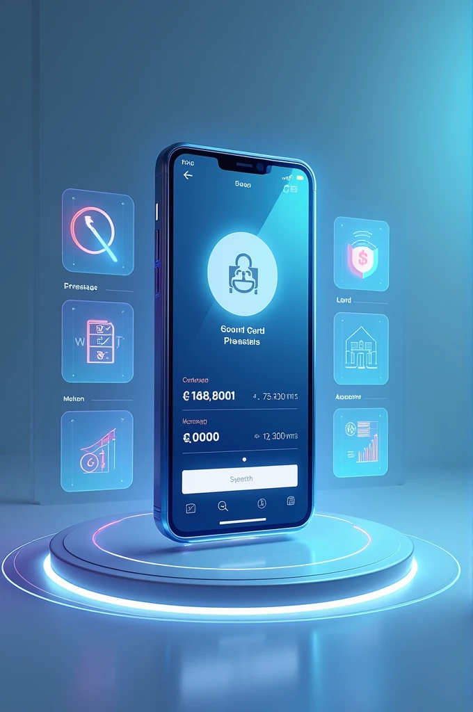 Credit card to cash and instant bank transfer with mobile hub logo