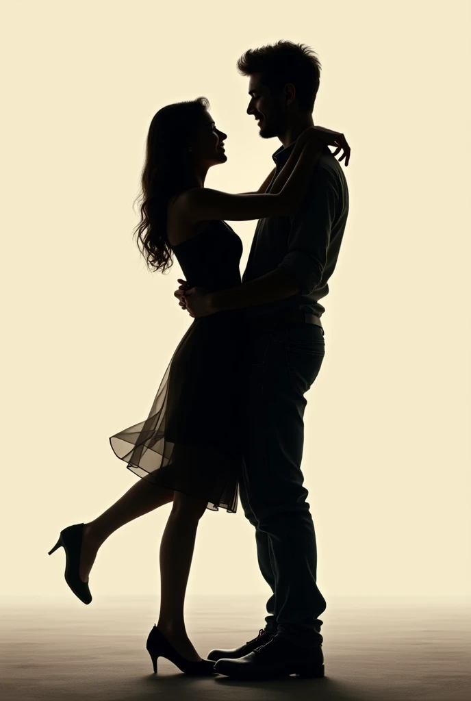 Black and White sensual people silhouettes