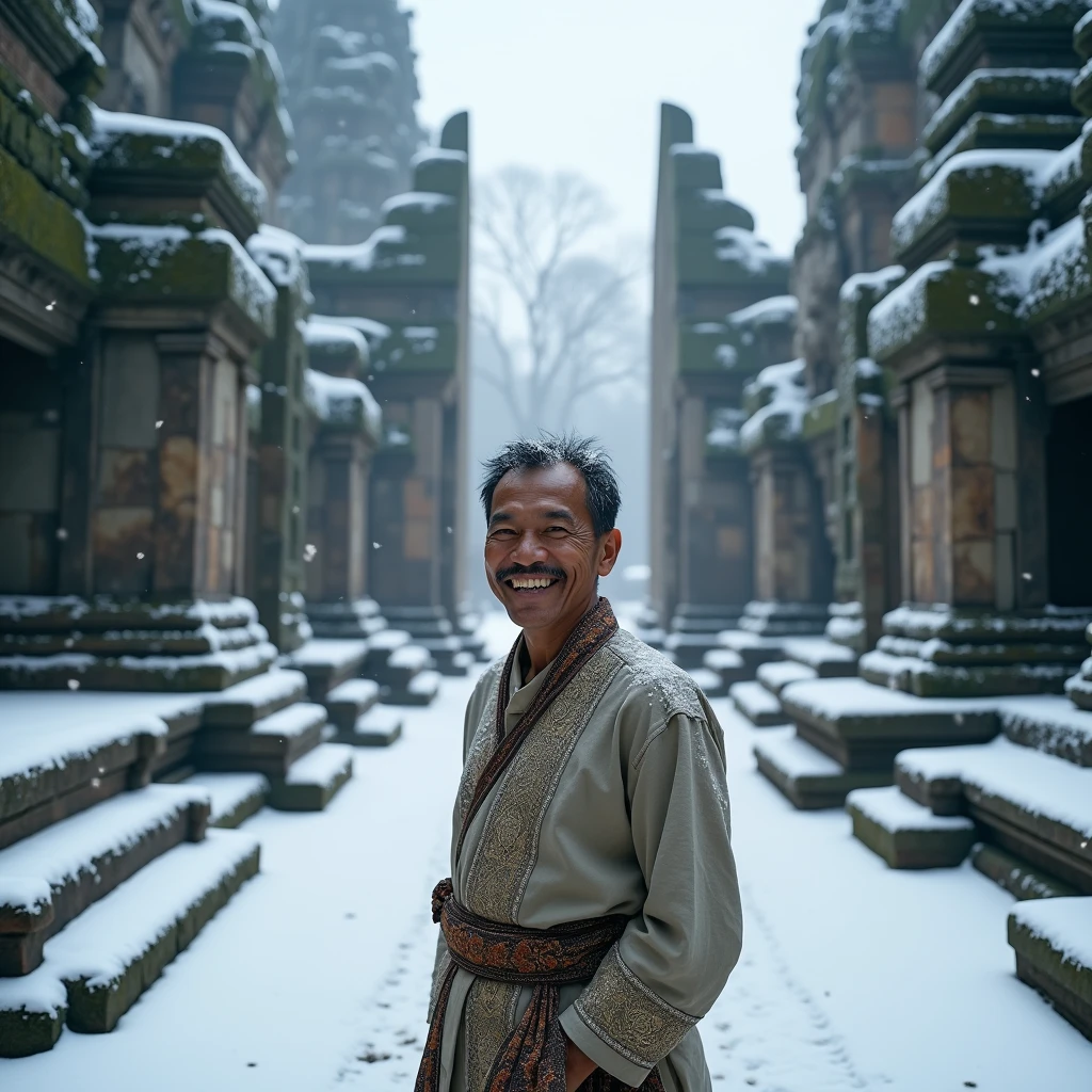 Khmer Smile, Angkor Thom, Snow Scene