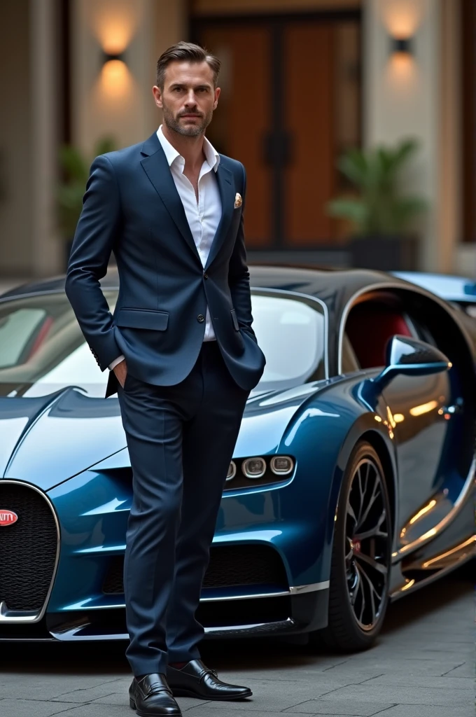 A man with a buggati chiron