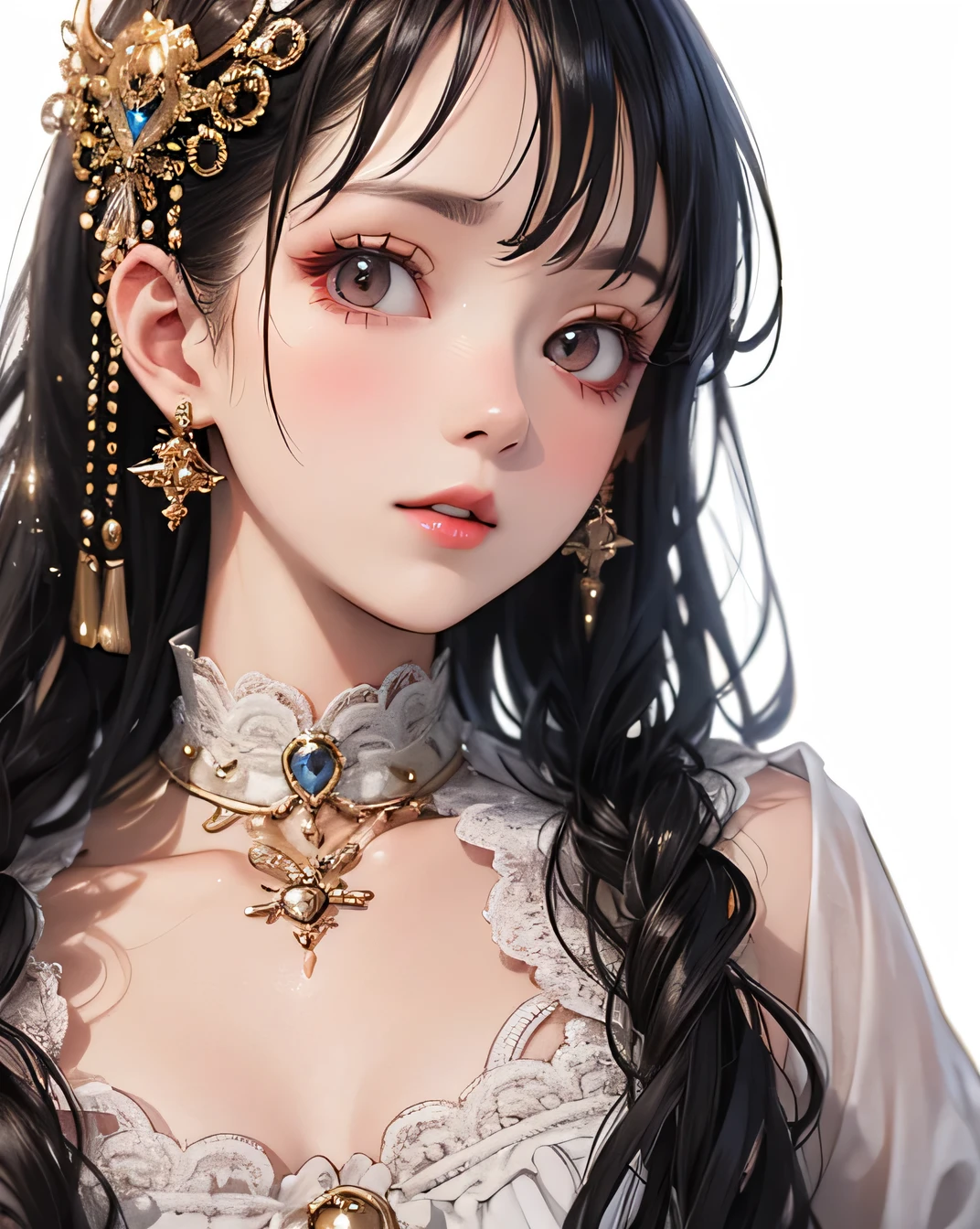 (Beautifully detailed face), (Beautiful attention to detail), Beautiful woman, Beautiful lips with lipstick, Beautiful womanの顔, The finer details, high quality, high quality , Vivid and True Colors ,