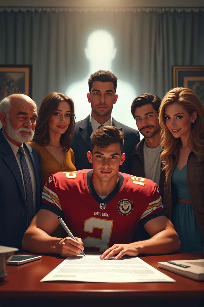 make me sign a football contract, with my family by my side, and my father in heaven