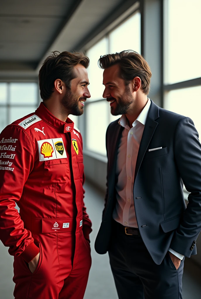 Make a picture of Charles Leclerc and Ryan Gosling