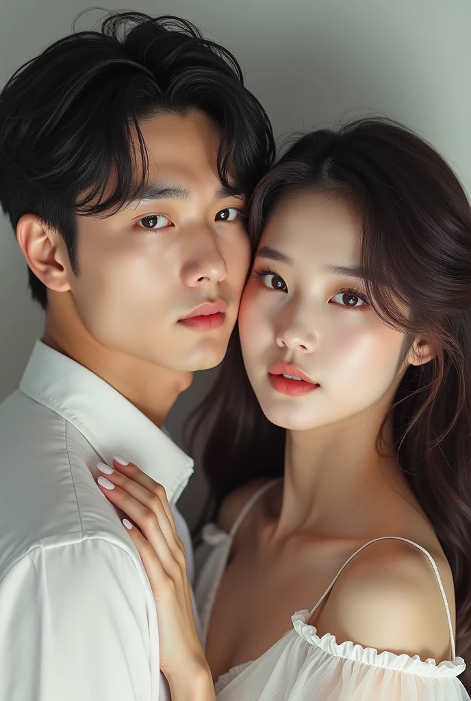 Beautiful Korean Women、Beautiful male and female couple、Long and beautiful upper eyelashes、Beautiful lower eyelashes、Beautiful Hair、Beautiful Hands、Put your hands on your face