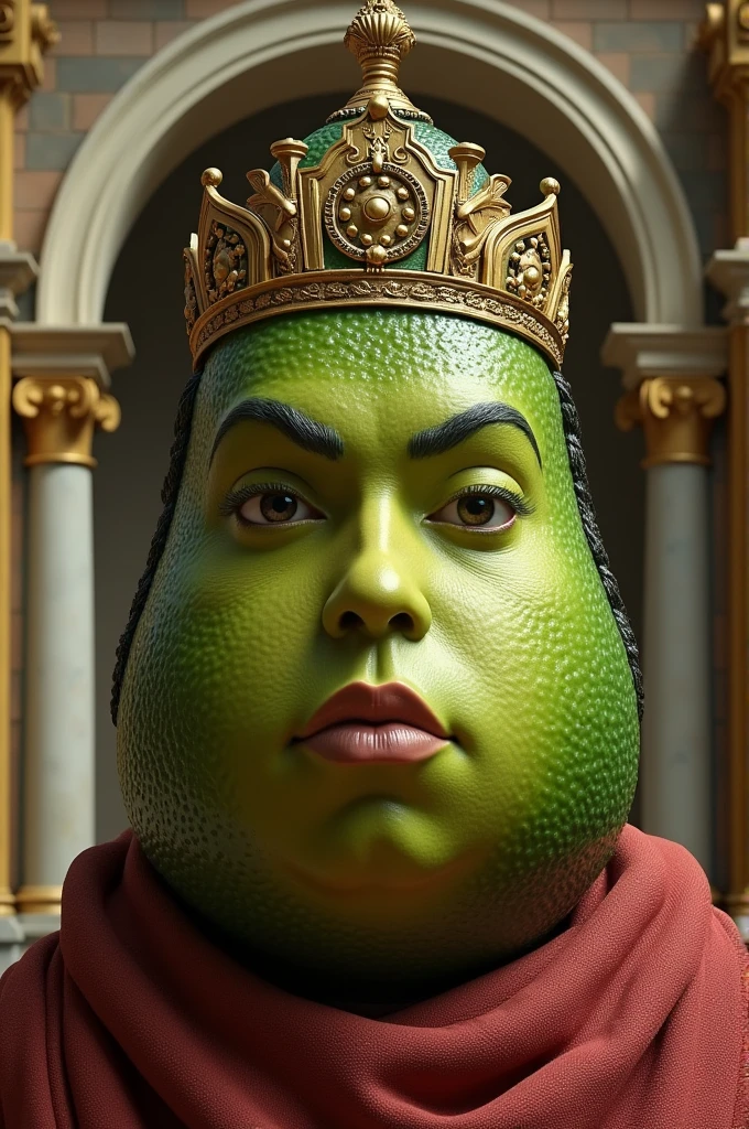 Avocado with the face of the Roman Empire
