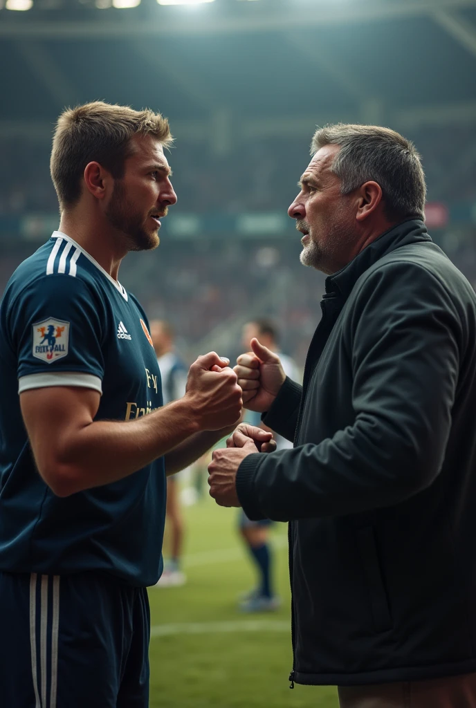 Coach argues with his player