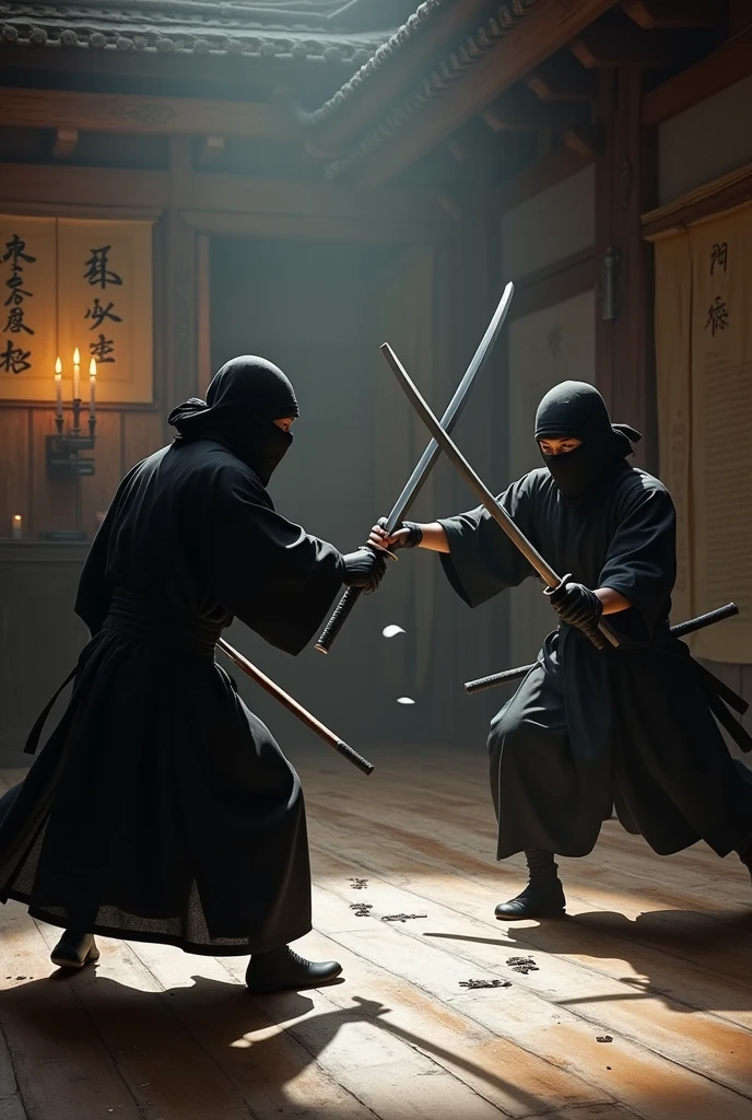 Japanese ninjas training with other ninjas