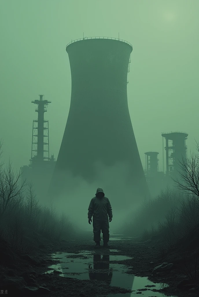 A Chernobyl movie poster with a nuclear power plant