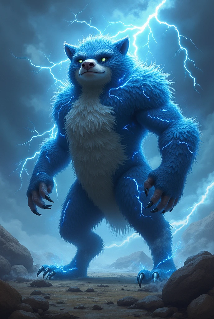 create a lemming in the shape of a thunder god