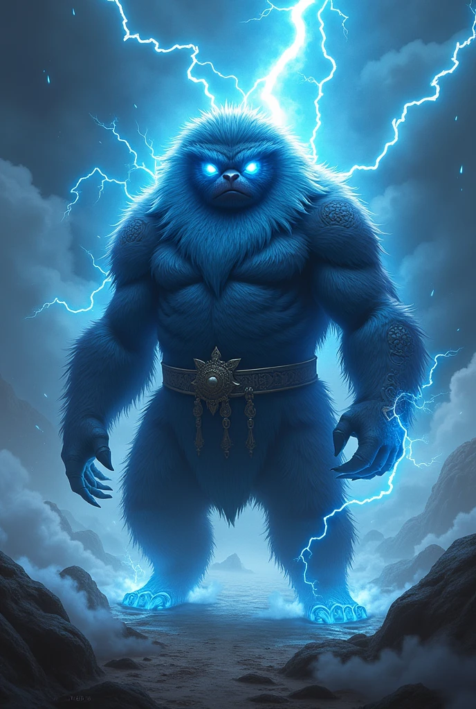 create a lemming in the shape of a thunder god