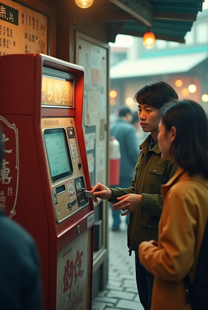 A script for a short film where the Ton card machine becomes a character with a life of its own, mediating conflicts between buyers and sellers in a local market.