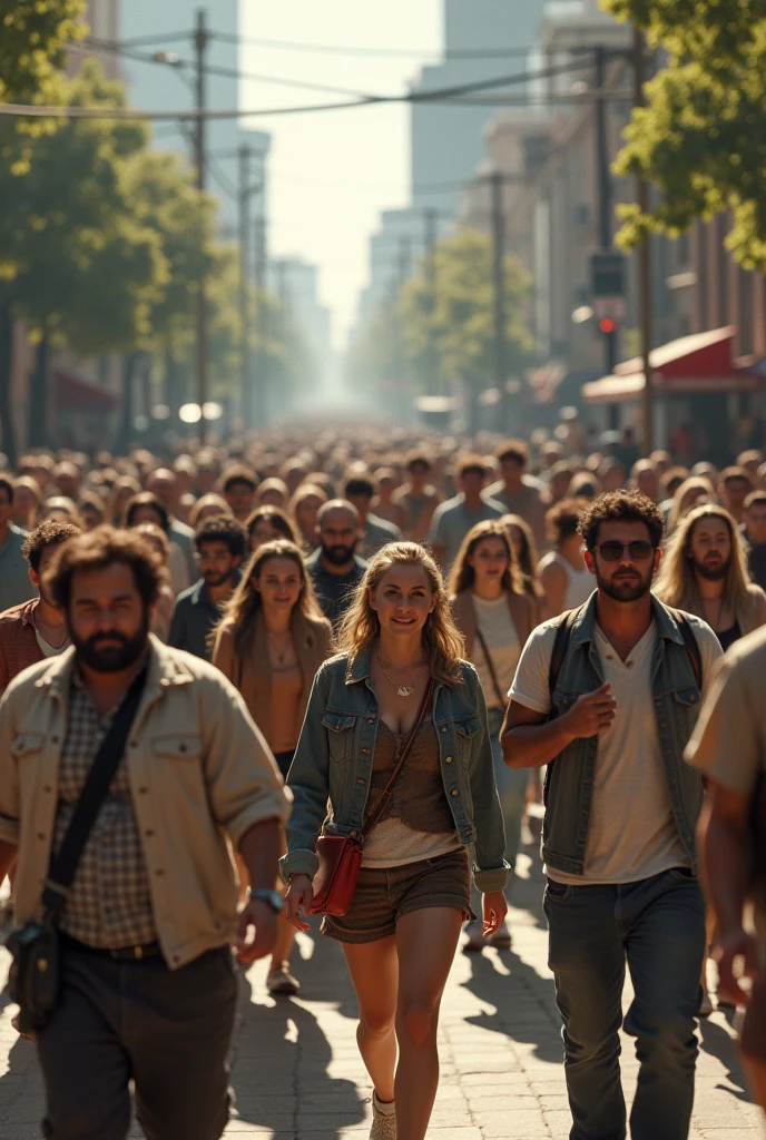 A group of people walking