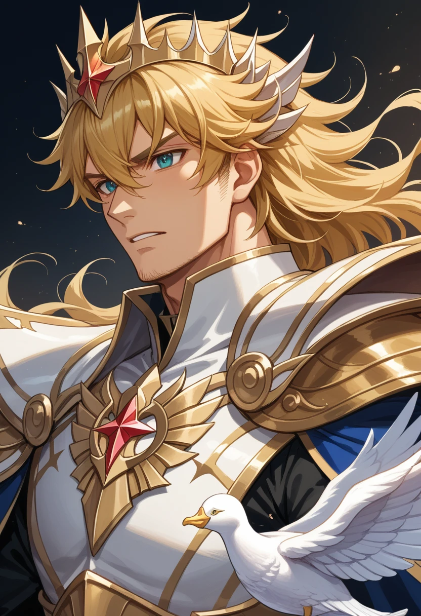 Saint Seiya, Saint Seiya, saint seiya, Swan Carving Armor, Blonde long-haired man, A handsome ****ung man, 