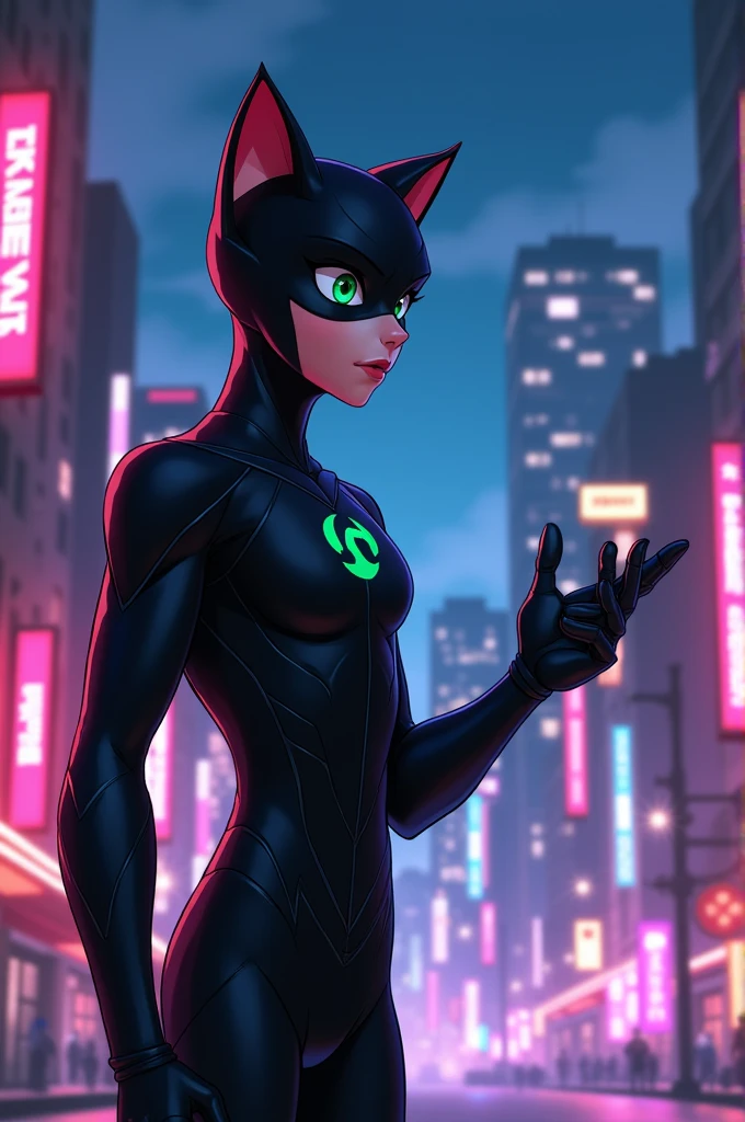 create the character cat noir saying "OK, be my woman"