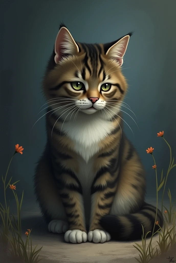 sad cat 