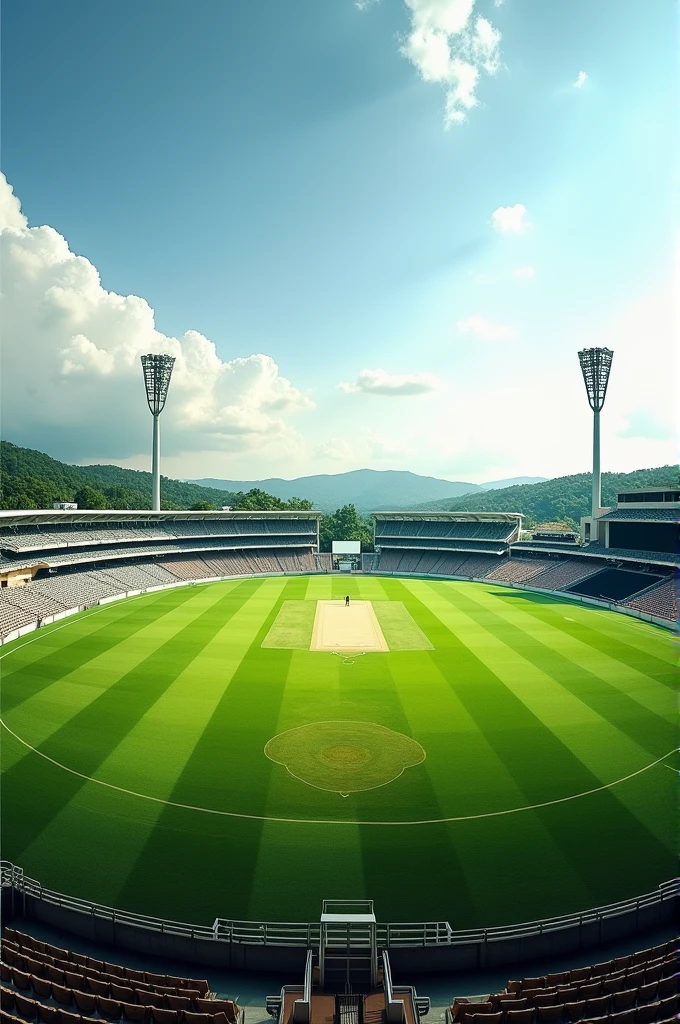 Cricket ground in 4k view