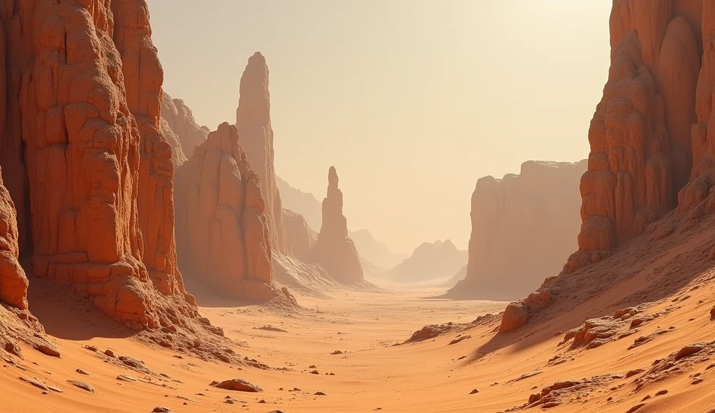 generate a image of desert stone land close view
