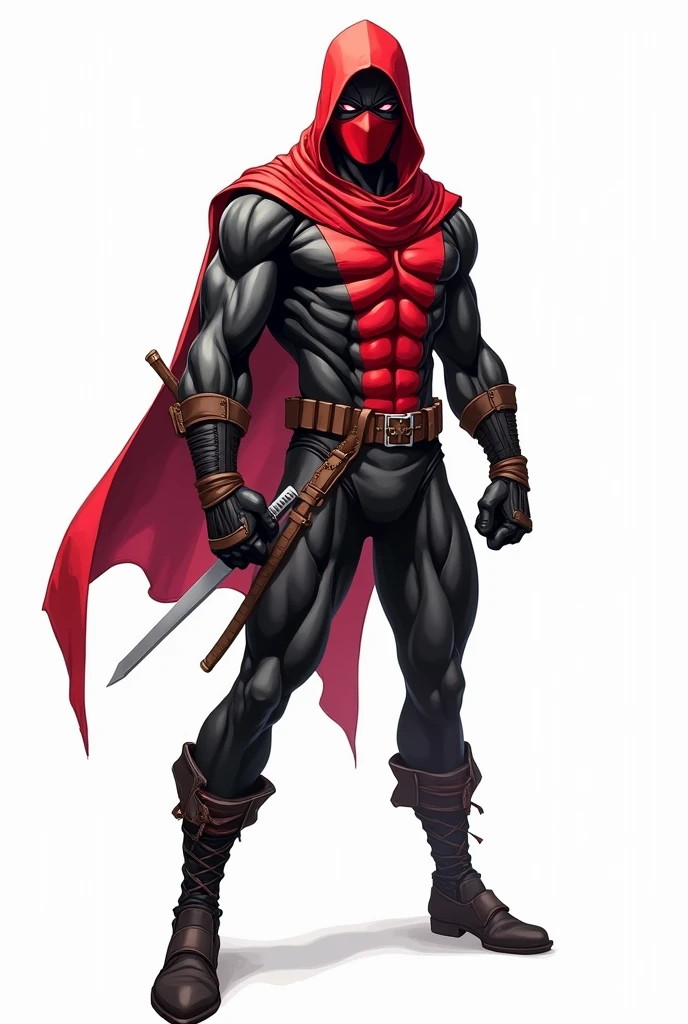 ((Jim Lee'styled)) Draw a full body portrait of Marvel's ninja white background,new,