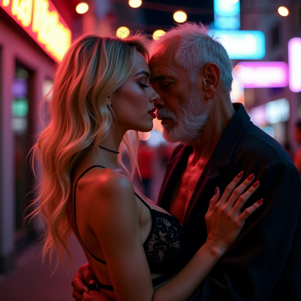Beautiful Colombian teenager with a good body ,hugging his 90-year-old grandfather, old man, NSFW, ugly-faced beggar, You can clearly see my high cheekbones and defined jawline... My nose is and pretty, complementing my features very well. And those full, luscious lips red lipstick neon light cupercity, Side cleavage Blonde hair Oversized lips Big fake lips Red lipstick Big pub Backless Fashion design Lingerie, without lingerie & Underpants, Sexy clothes for women.Erotic shirt dress with plunging neckline, Halter neck backless bodycon dress, Sexy lingerie for women.