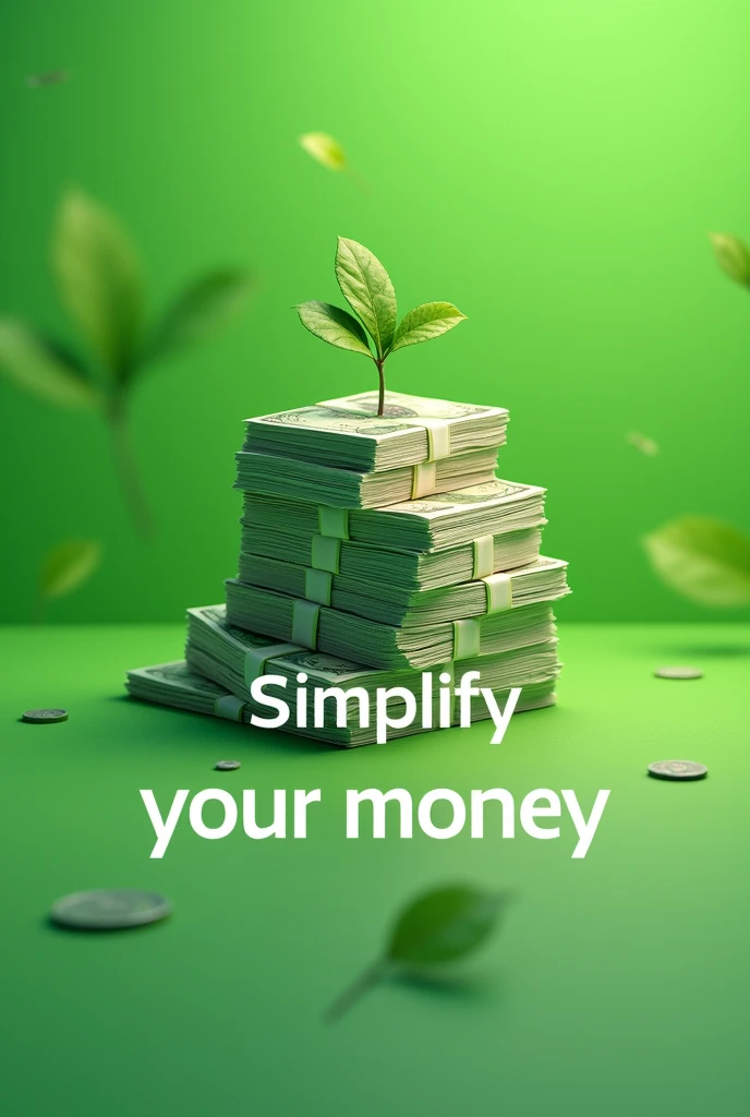 Image of money with green background written below Simplify Your Money
