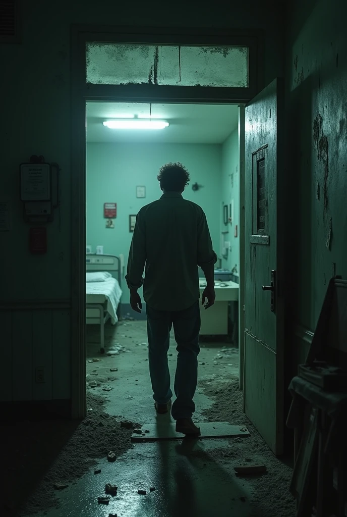 Abandoned hospital, man finds a survivor in a room