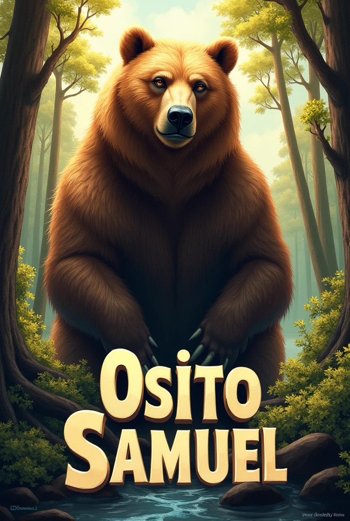 A bear and below a large text that says osito samuel